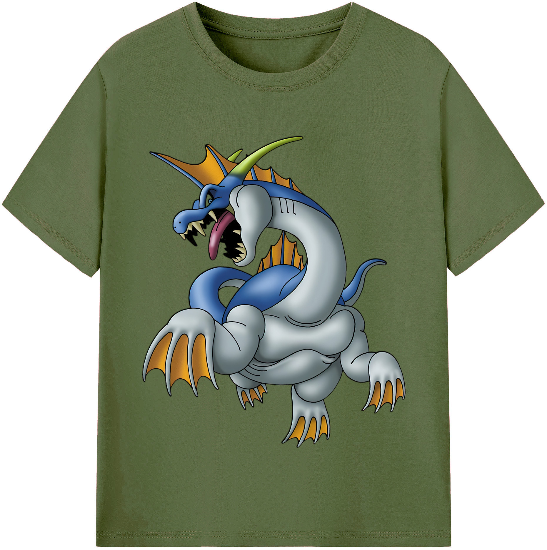 （画像用） ドラゴンクエスト Doragon Kuesuto Dragon Quest 綿100％半袖Tシャツ（フロントプリント）